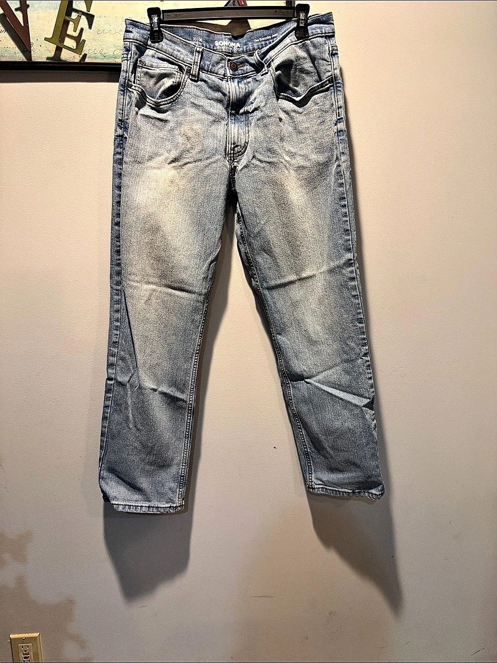 SONOMA The Everyday Jean Straight Leg Blue Waist 33 Inseam 30